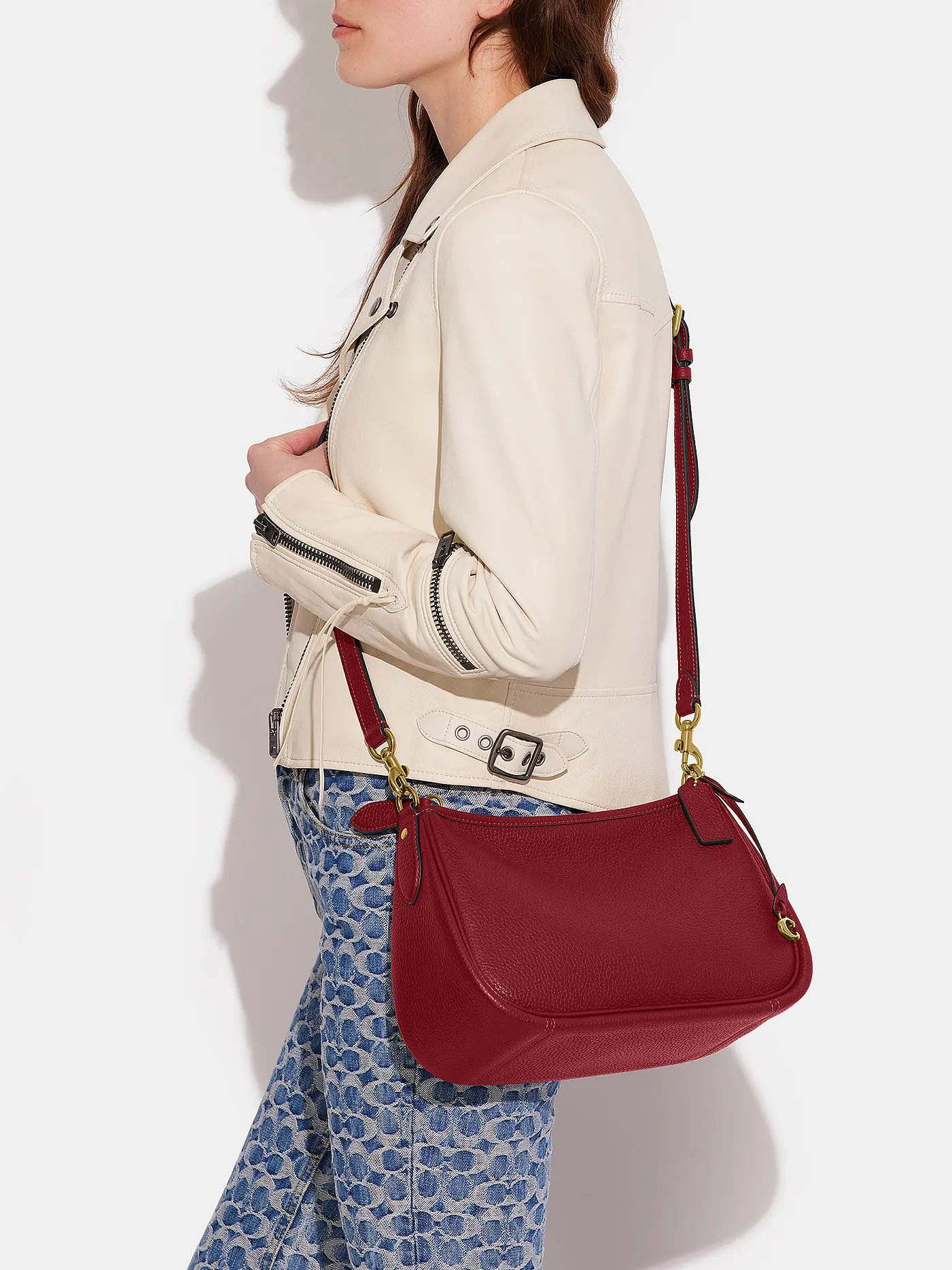 COACH | Ledertasche - Umhängetasche CARY | rot